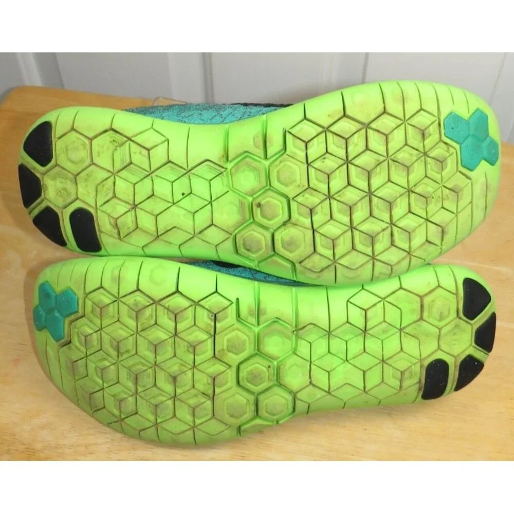 Nike Free Flyknit 3.0 Green/Lime/Gray Athletic Shoes Men's Size 11.5
